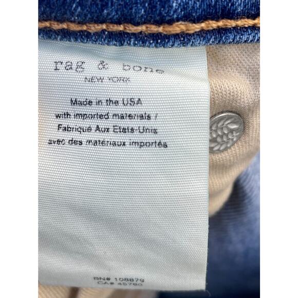 Rag & Bone New York Blue Ripped Jeans Size 25 - Picture 7 of 9